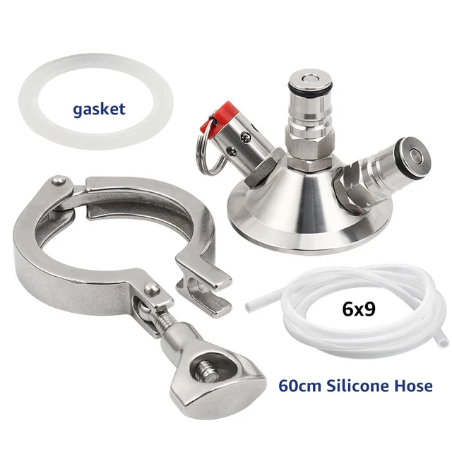 Sankey Keg Ball Lock TriClamp Conversion Kit, 2'' TriClover Clamp