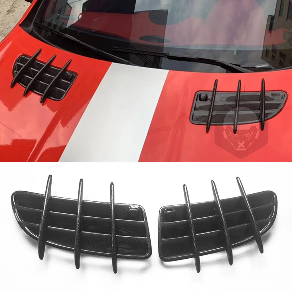 

Real Carbon Fiber Front Engine Hood Air Vent Outlet Intake Scoop Trim Fender For Mercedes-Benz R171 SLK-Class SLK55 SLK350 05-10