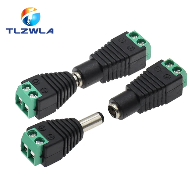 1 Stück 12V 2,1x5,5mm DC-Stecker Stecker Adapter Stecker Stecker für CCTV  einfarbige LED-Licht 5.5*2,5mm die Buchse - AliExpress