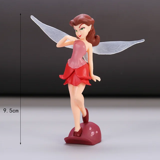 7pcs/set Tinkerbell Disney Flower Faery Fairy Elf Princess PVC Anime Action Figure Mini Model Figurine Girl Model Doll Kids Gift 5