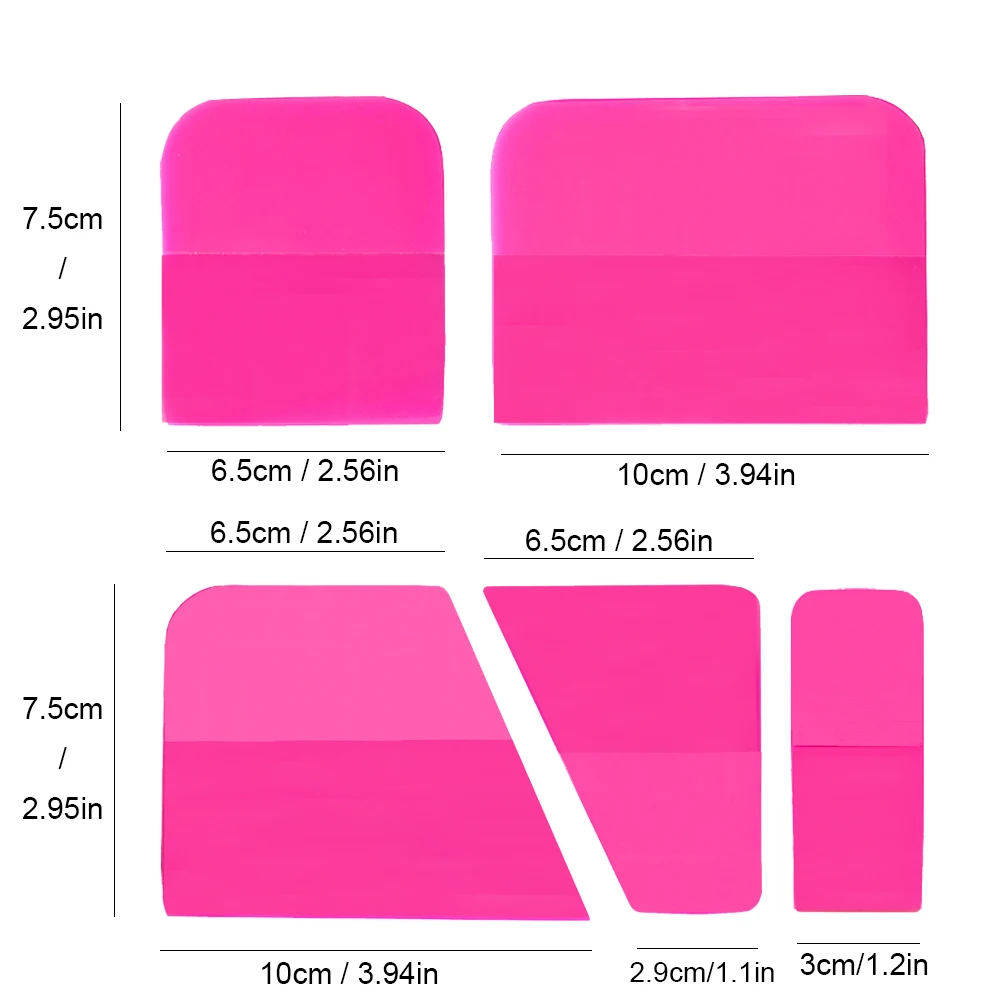PPF Schaber Grün Rosa Rakel Carbon Faser Vinyl Wrapping TPU Gummi Rakel Auto Film Aufkleber Detaillierung Fenster Tönung Werkzeug T21 – Detail 6