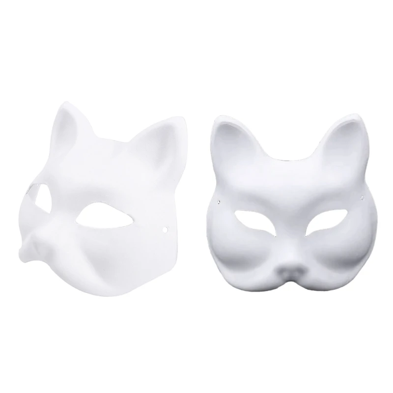 New Packaging Masquerade Mask Halloween Party Mask DIY Foxes Hand-Painted Anime Cat masquerade mask