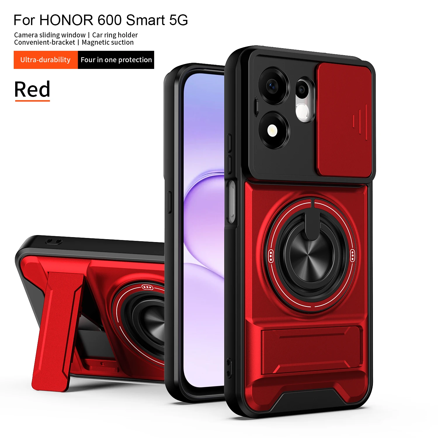Military Armor Magnetic Phone Case with Camera Protection