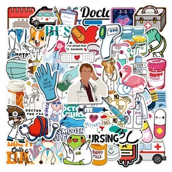 10/30/50PCS Cartoon Doctor Occupational Creative Graffiti Sticker Bicycle Scooter DIY Helmet Laptop Computer Water Cup Wholesale