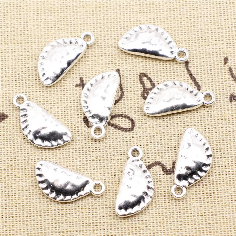 

Ladies Jewelry Accessori Charms Dumpling Antique Silver Color Pendants For Jewelry Making 10x22mm 5pcs