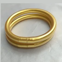 2pcs/set Jelly Bangles Bracelet for Women 9MM Exaggerated Round Bangle Senior Year 1