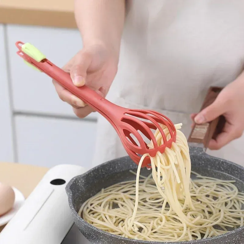  1Pcs 2 in 1 Food Clip & Egg Whisk  Multi-Function Whisks for Cooking Bread Clip Manual Blender Handheld Plastic  Beater Blender 