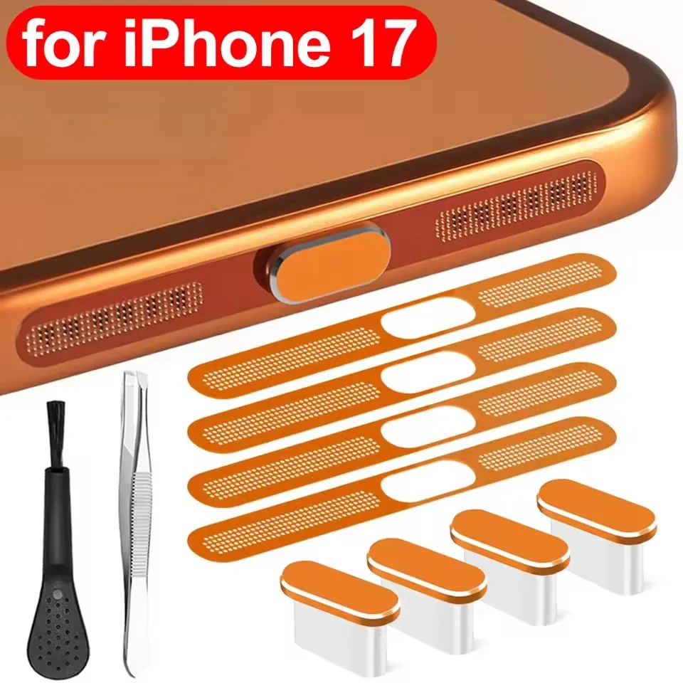 Universal Mobile Phone Speaker Dust Mesh Net Cover and USB Type C Port Protector Kit