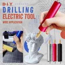 

DIY Micro Electric Aluminum Portable Handheld Drill Set Twist Drill Bits Rotary Tools Kit Resin Casting Jewelry Making