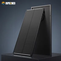 RVPOZWER Panneaux solaires rigides 100W 18BB à cadre noir, cellules solaires de type N, 23,2% d'efficacité de conversion élevée pour système solaire domestique, camping-car, appartement, école, camping en extérieur, alimentation hors réseau 1