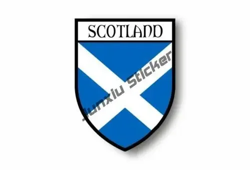 Lot De 2 Autocollants En Vinyle Pour Pare-chocs Motif Drapeau écossais Croix De St Andrew Bleu Marine 100 Mm