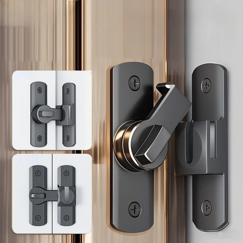 Aluminum Alloy Sliding Door Lock Buckle - Household Security Latch