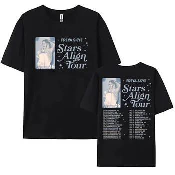 Freya Skye Stars Align Tour 2026 T-shirt Cotton Short Sleeve Loose Women Tees Singer Fashion Design Graphic Tshirts Print Merch