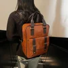 Vintage Women Backpacks High Quality Soft Leather Rucksack Student School Bag Casual Travel Knapsack Fashion Designer Back Pack 2