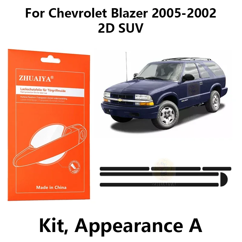 

Защитная пленка ZHUAIYA для красок дверной ручки, ТПУ PPF для Chevrolet Blazer 2005-2002 2D SUV
