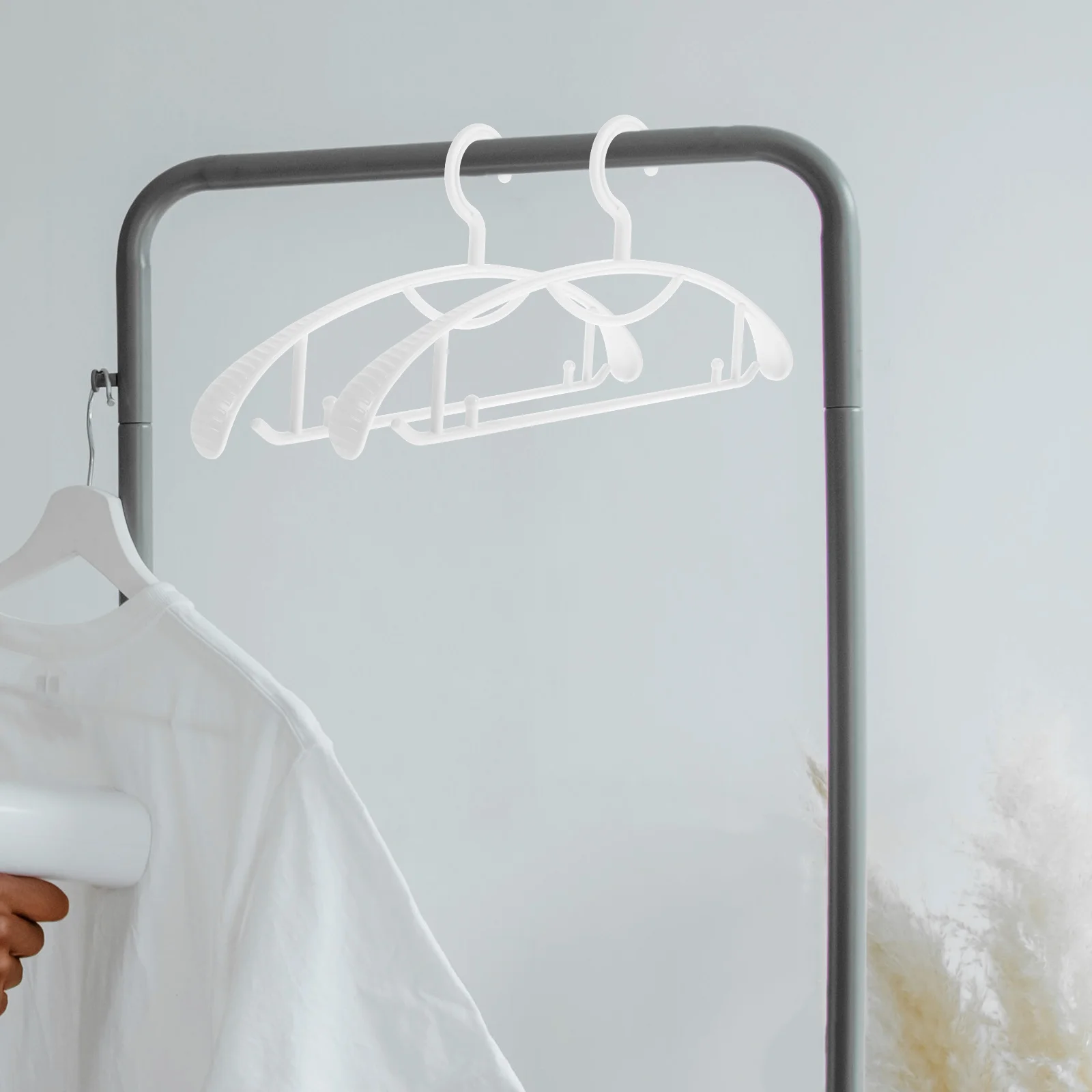 

10 Pcs Clothes Hanger Household Jeans Hangers Plastic Home Accessories Clothing