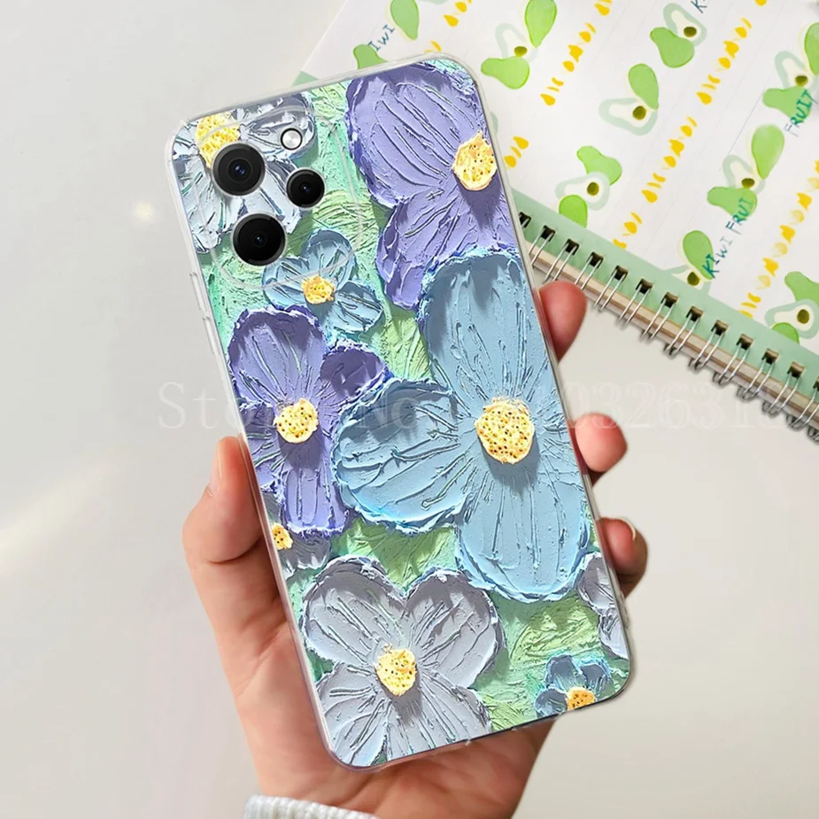 Stylish Painted Soft Silicone Phone Case - Vibrant Back Cover Design