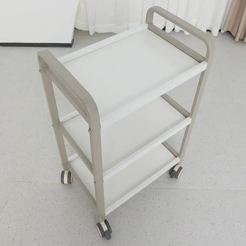 Beauty Salon Trolley salon rolling cart Cosmetic Hairdressing Auxiliary Cart Aesthetics Serving Carrello Estetista Multi-purpose Wheels Furniture