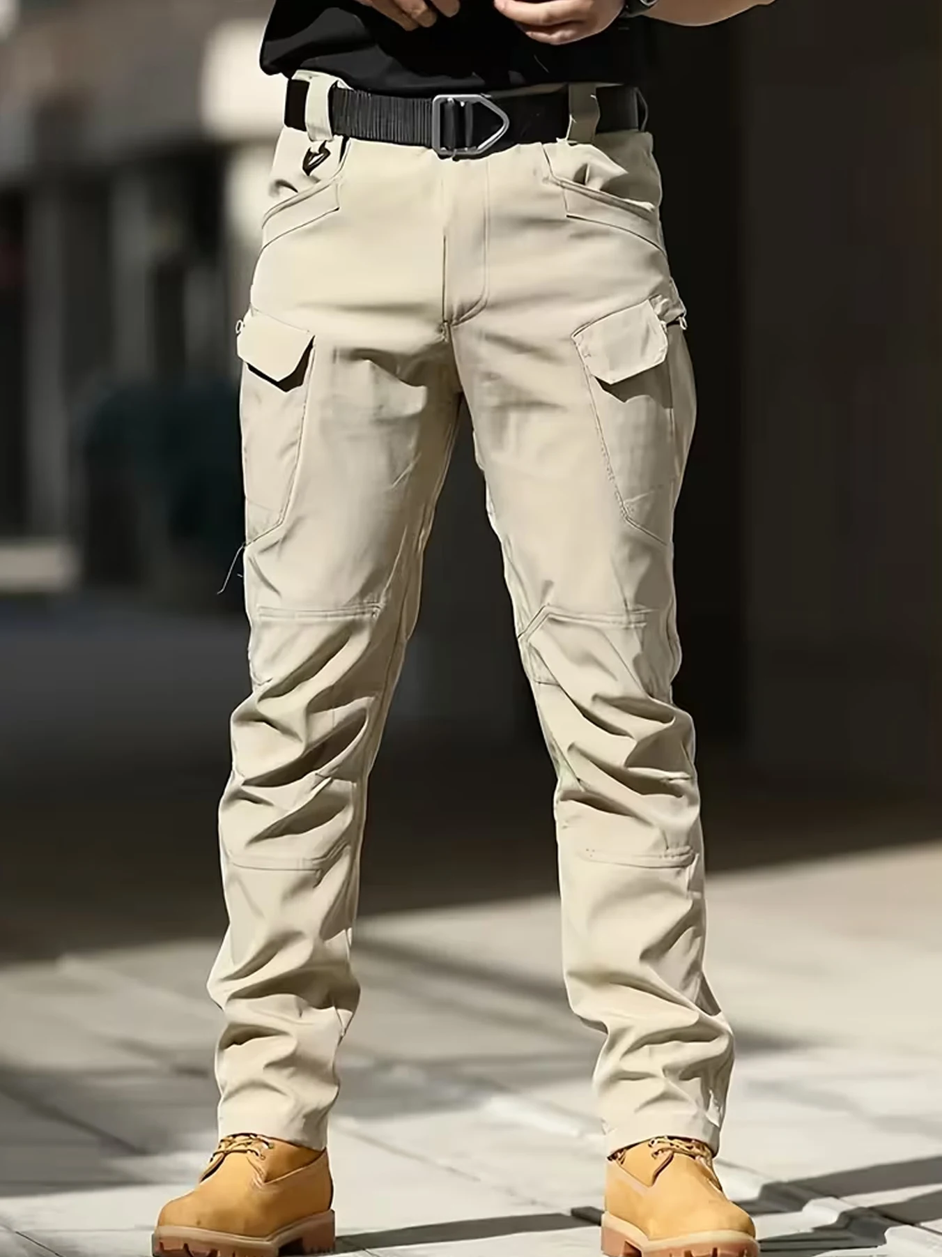 Herren Multi-Pocket Cargo-Hose - Dehnbarer, Atmungsaktiver Stoff | Maschinenwaschbare Regular-Fit Softshell-Hose | Outdoor Freizeitkleidung Lang – Detail 6