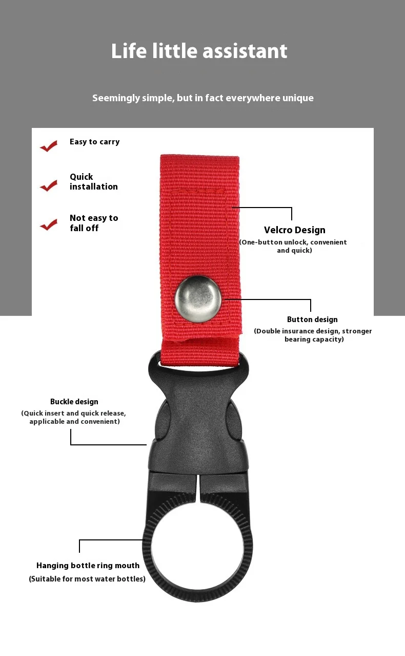 Rugged Nylon Water Bottle Holder with Secure Strap for Easy Hydration