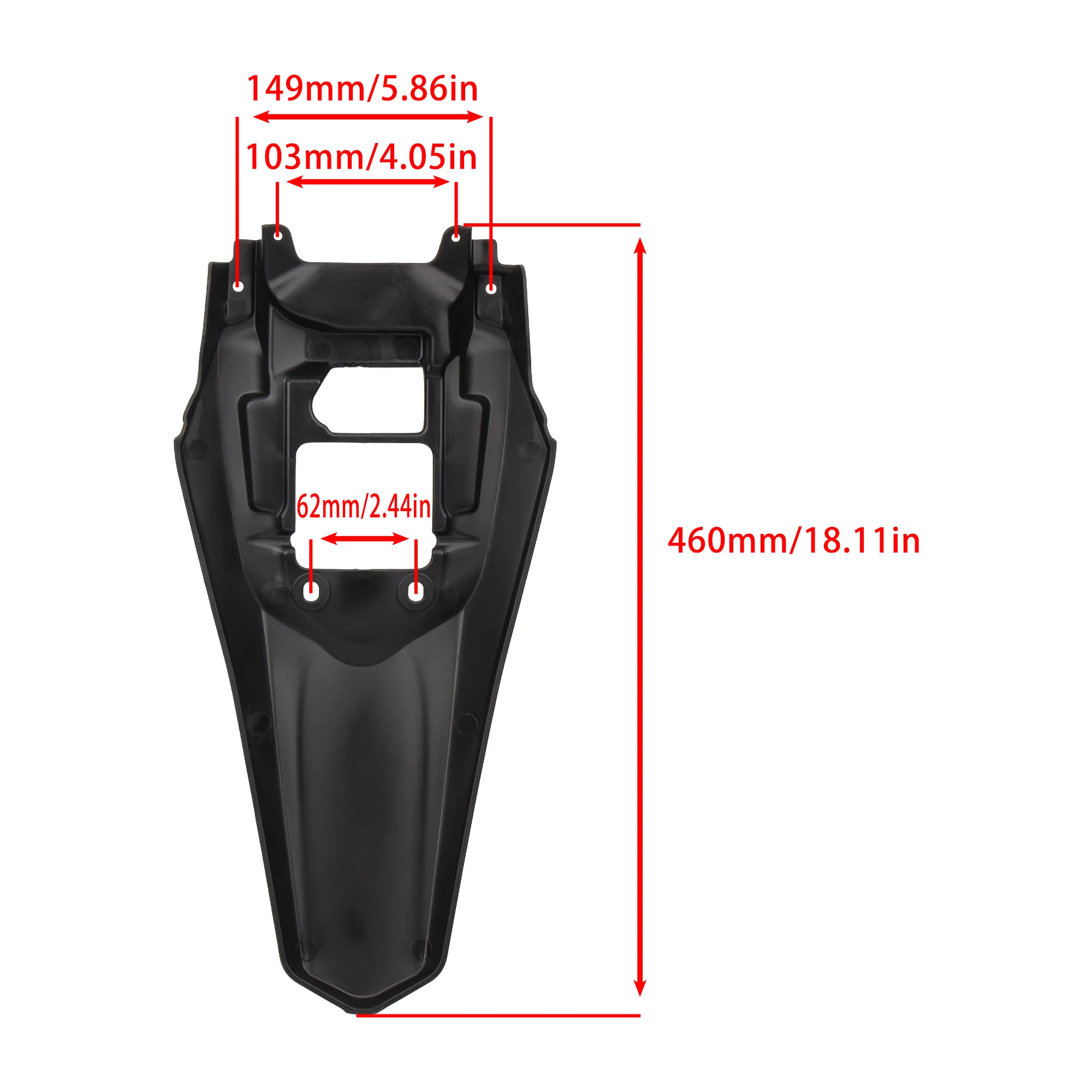 Enhanced Motorcycle Rear Fender for Off-Road Racing and Motocross