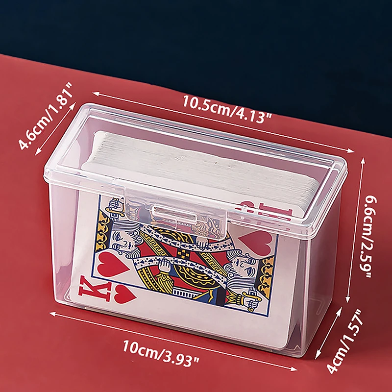 Playing Cards Plastic Storage Box Card Storage Box Playing Card Holder New Transparent Plastic Boxes Playing Cards Container PP Storage Case Packing Poker Game Card Box For Board Games