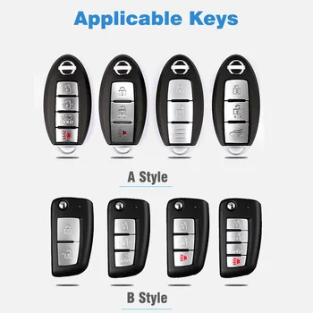 Cover Telecomando/chiave per Nissan Qashqai X-Trail T31 T32 Juke J10 J11 Tiida Altima Pathfinder calci per Infiniti - Custodia per chiave a distanza per auto Shell per Nissan Qashqai X Trail T31 T32
