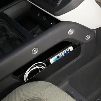 For Land Rover Defender 90 110 130 2020-24 Black Car Central Both Sides Storage Box Storage Box Mobile Phone Box Car Accessories 1