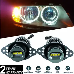 2x for bmw E90 E91 LCI 2008-2011 LED Angel Eyes Upgrade Halo Ring Bulbs Kit 40W CREE XTE