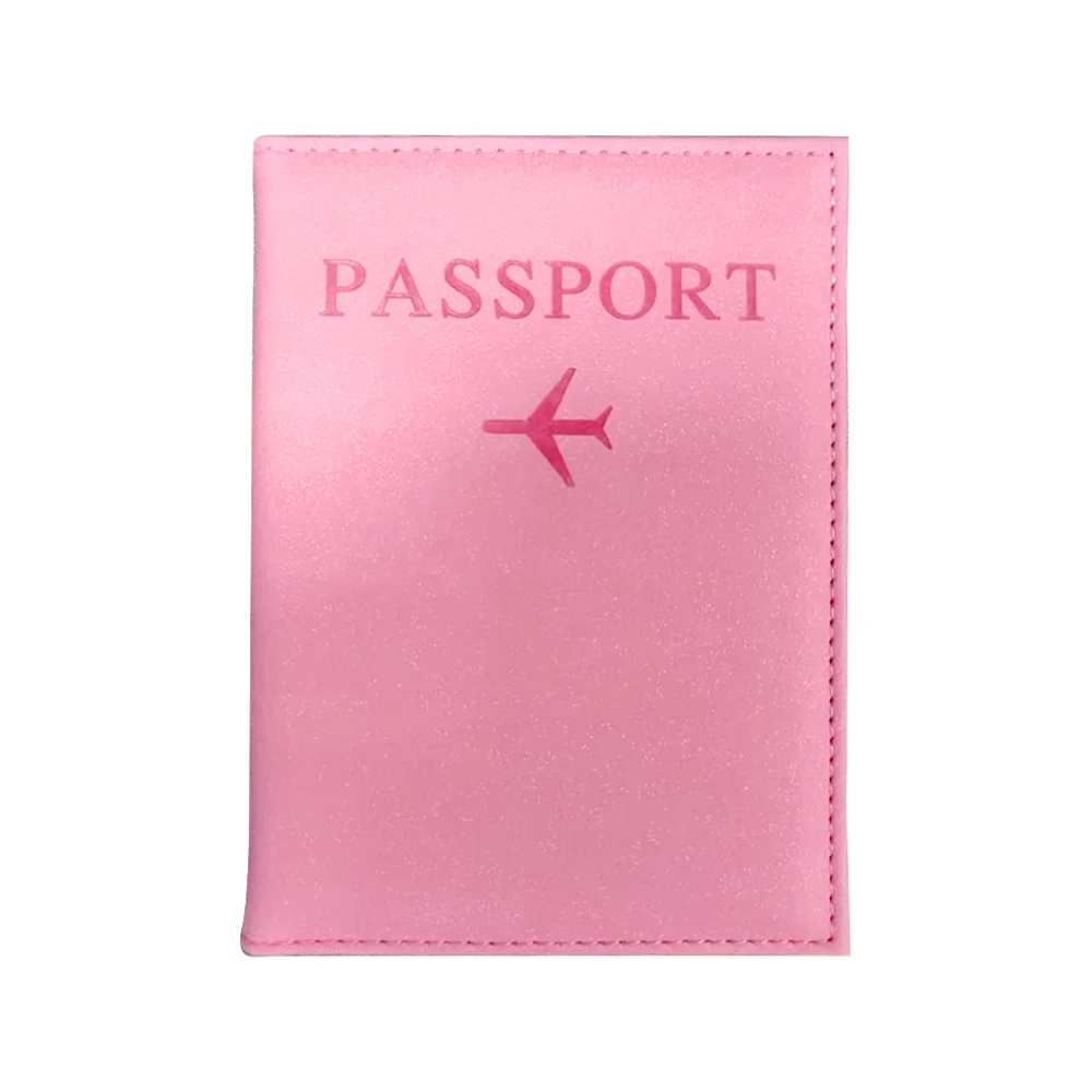 Copertina sul passaporto Custodia per passaporto da viaggio Porta passaporti serie Pink Letter Custodia protettiva per passaporto di colore rosa