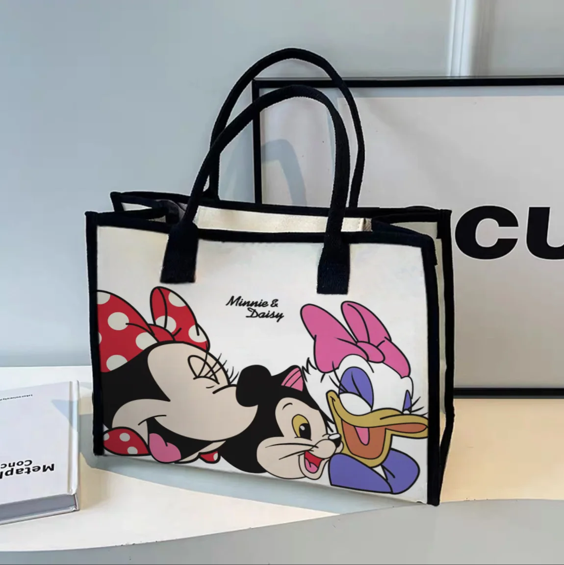 حقيبة قماش ديزني الجديدة ميكي كارتونية لطيفة، حقيب...
