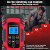 JFIND New Fully Automatic Battery Charger 12V 24V Smart Battery Pulse Repair Tools Lead Acid Battery Charger LCD Digital Display 5