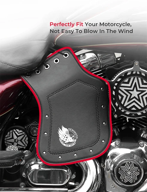 Fireplace Deflector Universal PU Leather Fits Harley, Honda