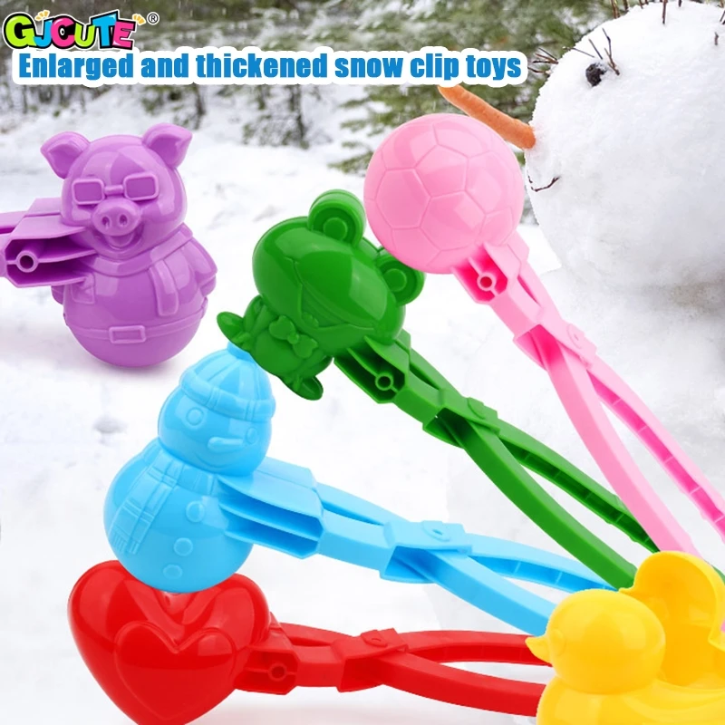 

Snowball Maker Clip For Kids Heart Snowflake Frog Pig Rabbit Love Shape Clip Tongs For Outdoor Snow Ball Mold Toys Sports Toys
