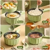 Multicooker 8-Inch Electric Hot Pot 2L,Non-Stick Frying Pan,Cooking Pots Breakfast Machine for Egg/Ramen/Steak/Rice/Soup,220V 4