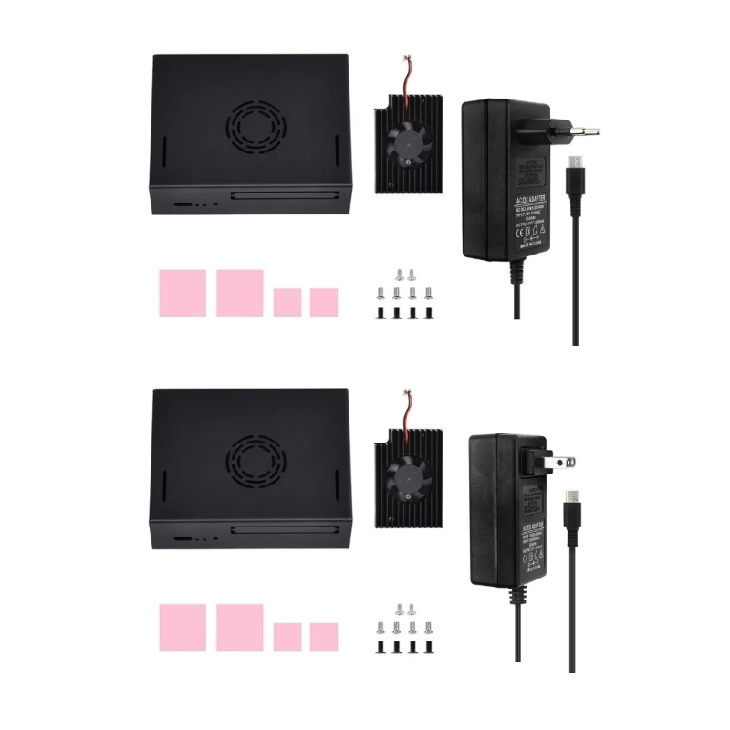 

Metal Protective Cover Case Fan Heat Radiator for VisionFive2 Mainboard Mount Dropship