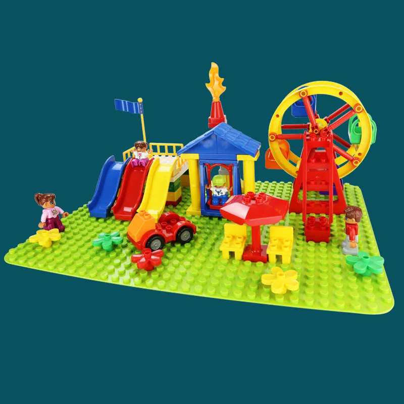 24*32 Dots Big Bricks Base Plate Big Size Baseplate Building Blocks Floor Toys DIY Wall Duploed Christmas Easter Gift Toy