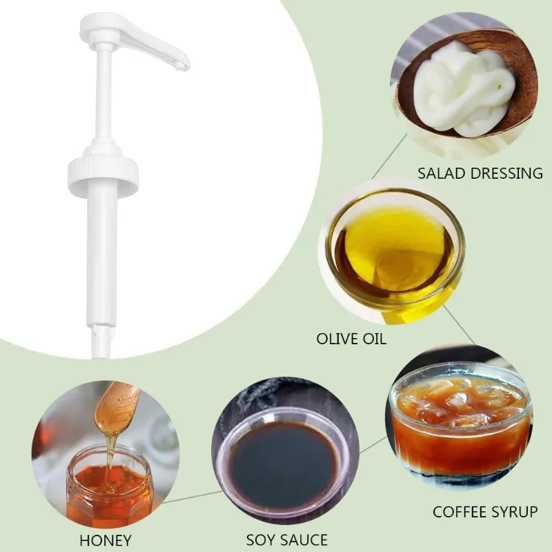 Plastic Dispensing Pumps 5 Pcs Pump Bottle Dispenser Gallon Pump Dispenser Leak Proof for Syrup