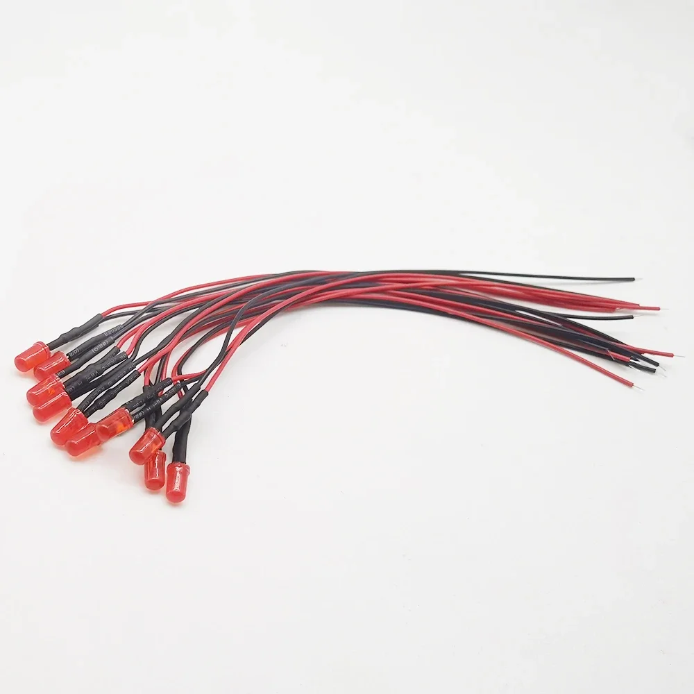 Description Picture 6 of item12V 5mm LED Diode Kit Red Green Blue Yellow white Prewired 5 9 12 V Diffused Light Emitting Indicator