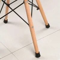 Anti-Slip Soft Rubber Chair Leg Tips Caps Furniture Feet Non-Slip Covers Tile Floor Protectors Black Round Table Chair Foot Pad 6