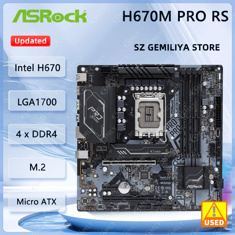だ*読様 ASRock H670M PRO RS MicroATX マザーボード Amazon.com: ASROCK H670M PRO RS Socket LGA1700/ Intel H670/ DDR4