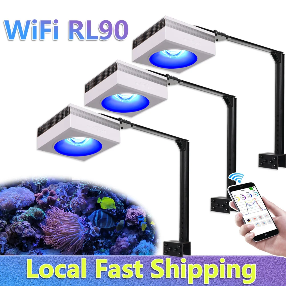 

PopBloom-RL90 WiFI Marine Led Aquarium Lamp 100W,Smart-App Control Aquarium Led Marine Lighting For LPS/SPS Reef Coral Fish Tank