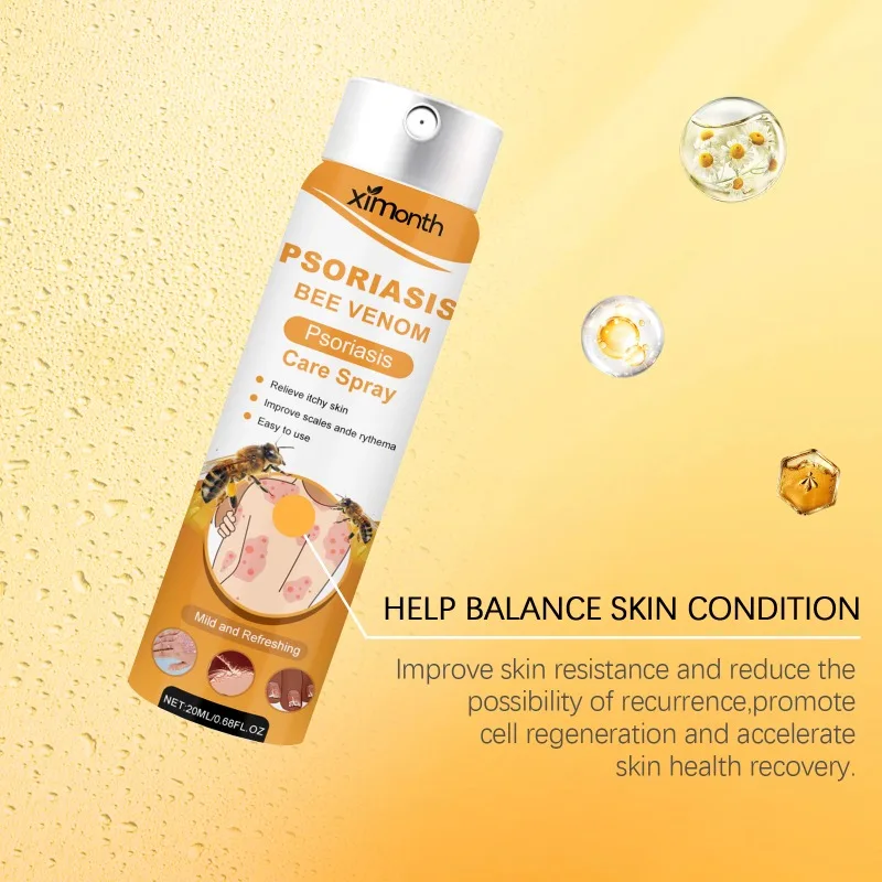 Skin Psoriasis Spray Natural Herb Eczema Treatment Spray Itch Relief Improve Redness Dermatitis Psoriasis Health Care 20ml