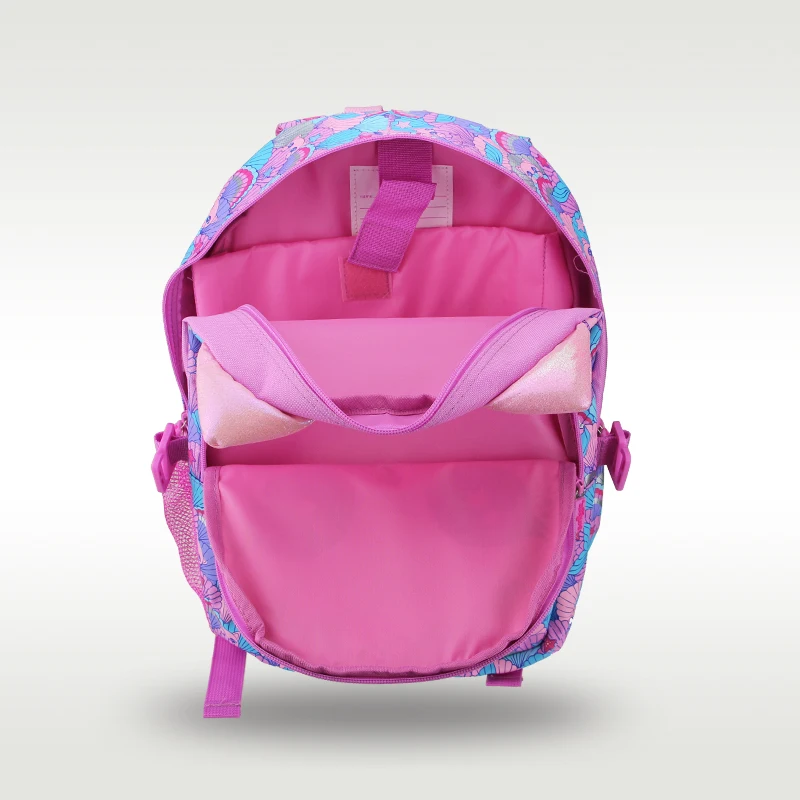 Australia Smiggle Original Children's Schoolbag Girl Backpack Rose Red Shell Cat Kawaii Learning Stationery 7-12 Years 16 Inch