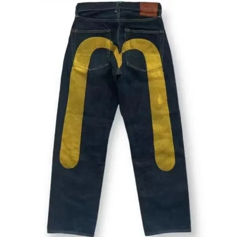 Long Pants Male Pants New Spring Autumn High Street Fashion Big M Printed Fashion Jeans Trousers Loose Straight Leg Men Casual 3