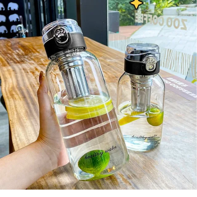 750-2000ml Large Capacity Glass Water Bottle Transparent Milk Juice Cup Outdoor Portable Leakproof Drinkware Tea Water Bottle 750-2000ml Large Capacity Glass Water Bottle Transparent Milk Juice Cup Outdoor Portable Leakproof Drinkware Tea Water Bottle