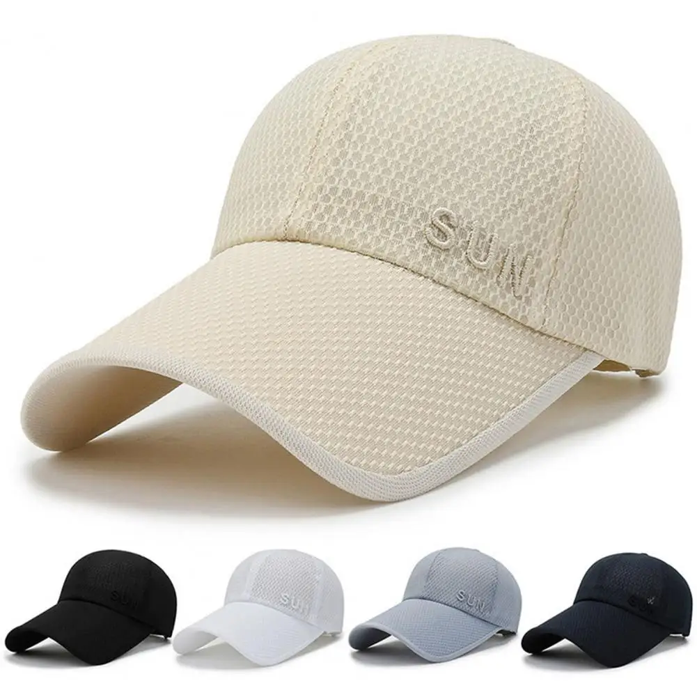 

Unisex Baseball Cap Adjustable Buckle Sun Hat Protection Breathable Solid Color Outdoor Hat for Women