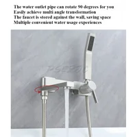 ก๊อกน้ําอ่างอาบน้ําสแตนเลส 304 วาล์วผสมร้อนและเย็นง่ายชุดหัวฝักบัวหัวฉีด 2