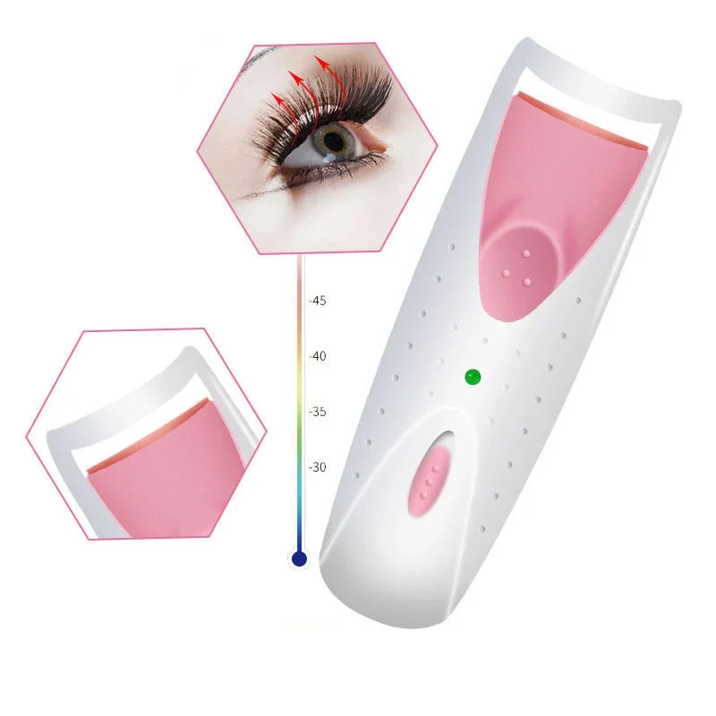 

Electric Heated Eyelash Curler with Eyelash Card Long Lasting Eye Lash Perm Eyelashes Clip Makeup Eye Lashes Curler Tool