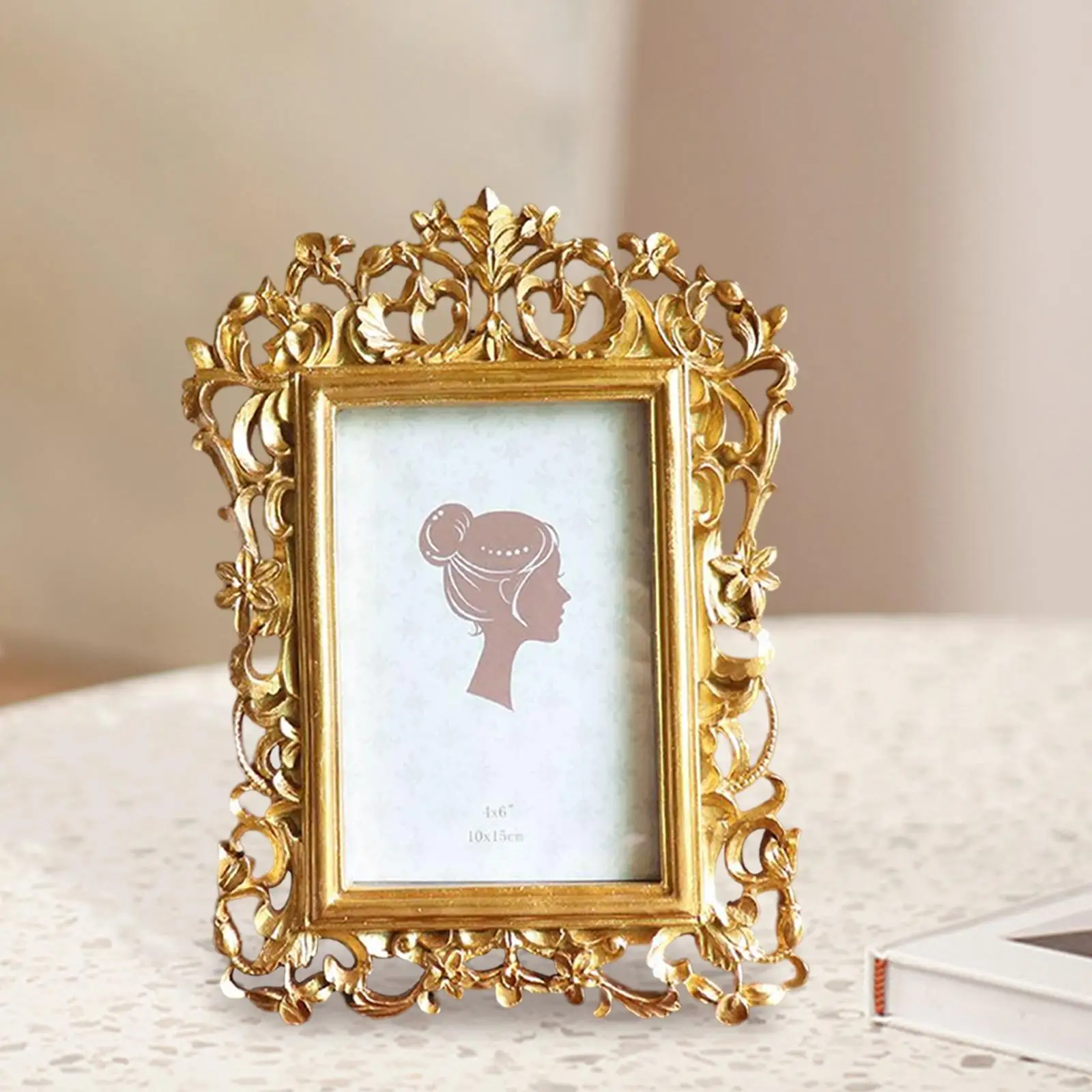 Vintage Style Rectangle Polyresin Picture Frame Tabletop Wall Hanging For  4x6inch Picture, Attractive Look Elegant Gift Luxury - Frame - AliExpress